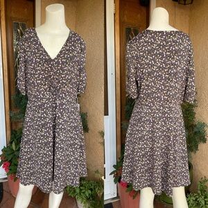 LC Lauren Conrad Petite Floral Dress LARGE